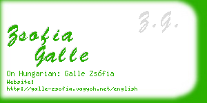 zsofia galle business card